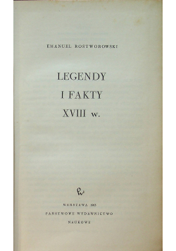 Legendy i fakty XVIII w