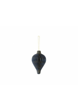Bombka papierowa honeycomb Kropelka granat 8x12cm