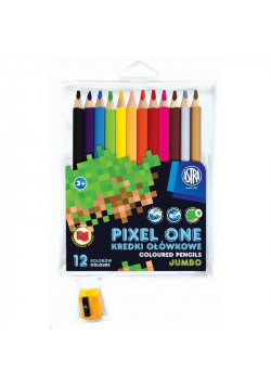 Kredki ołówkowe Pixel One 12 kolorów + temperówka