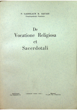 De vocatione religiosa et sacerdotali