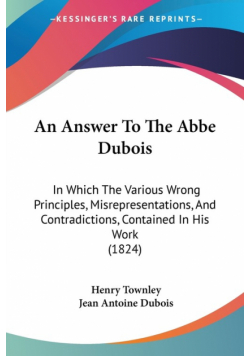 An Answer To The Abbe Dubois
