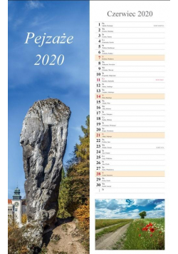 Kalendarz 2020 Pejzaże 13 planszowy 15x48 RADWAN