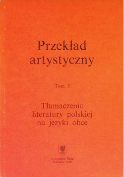 Przekład artystyczny, Tom 3