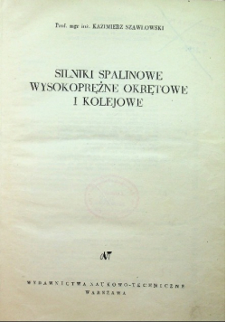 Silniki spalinowe wysokoprężne okrętowe i kolejowe