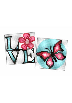 Diamentowa mozaika na magnesie IDEYKA 9x9 cm kids Motyl