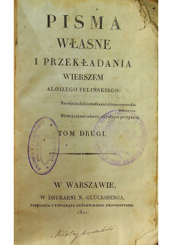 Pisma własne i przekładnia wierszem 1821 r