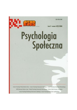 Psychologia Społeczna 4/2008