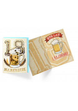 Karnet B6 konfetti KNF-023 Urodziny 18