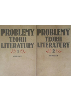 Problemy teorii literatury 2 tomy
