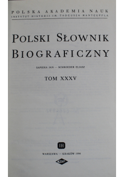 Polski słownik biograficzny tom XXXV