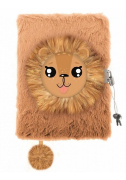 Pamiętnik A5/96K z kłódką 3D Lion