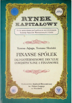 Rynek kapitałowy  Finanse spółek długoterminowe