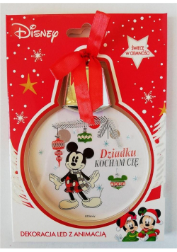 Zawieszka LED Mickey - Dziadku, Kocham Cię