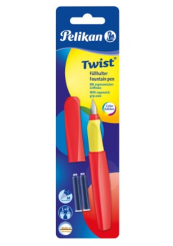 Pióro wieczne Twist Neon Coral + 2 naboje