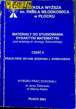 Materiały do studiowania dydaktyki matematyki