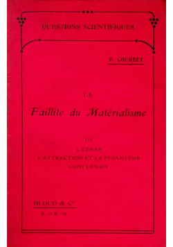 La Faillite du Materialisme III 1911 r.