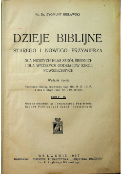 Dzieje Biblijne Starego i Nowego Przymierza 1937 r.