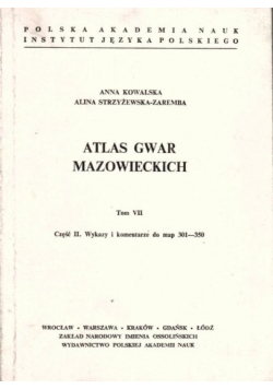 Atlas gwar mazowieckich tom VII cz 2