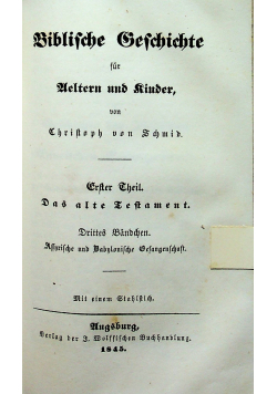 Biblische geschichte Tom I część od I do III