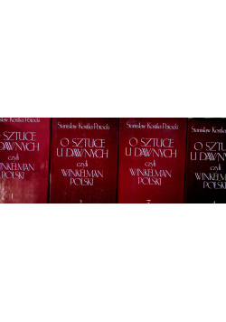 O sztuce u dawnych czyli Winkelman Polski 4 tomy