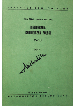 Bibliografia geologiczna polski 1968 Nr 41