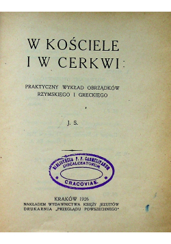 W kościele i w cerkwi 1926r