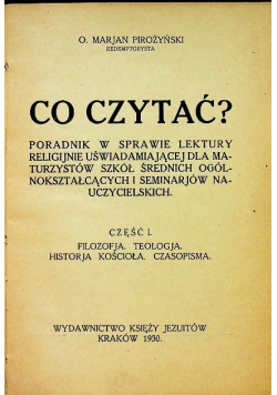 Co czytać?, 1930 r.