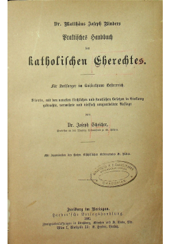 Brastisches handbuch des katholischen cgerechtes 1891 r